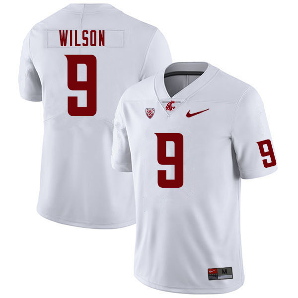 Men #9 Ben Wilson Washington State Cougars College Football Jerseys Sale-White